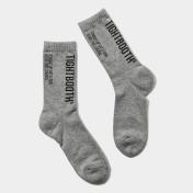 【TIGHTBOOTHPRODUCTION-タイトブースプロダクション】LABEL LOGO SOCKS【GRY】